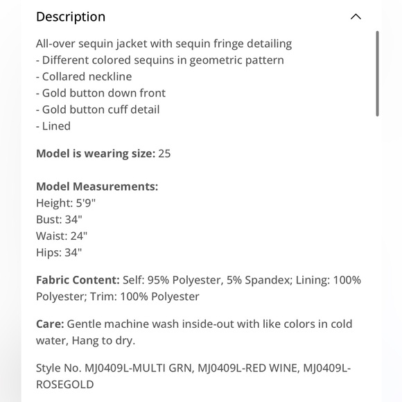 Miss Me geometric sequin fridge jacket - Picture 5 of 8